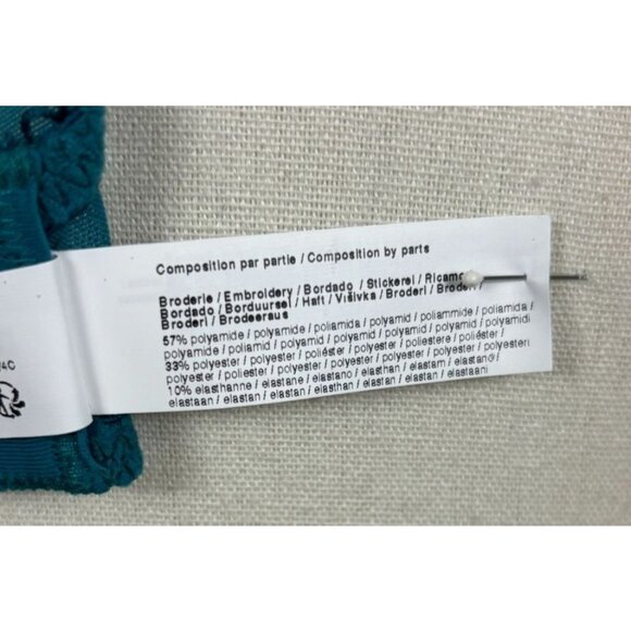 Simone Perele Women's Opaline French Full Cup Sheer Bra Underwire Green 36C NWTs - Picture 7 of 8
